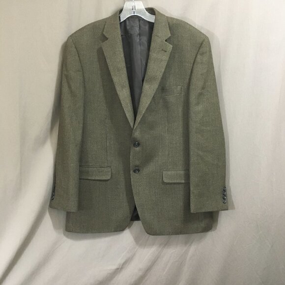Men’s Chaps Light Brown Tweed Wool Sport Jacket Blazer Suit Jacket 44R - Picture 1 of 3